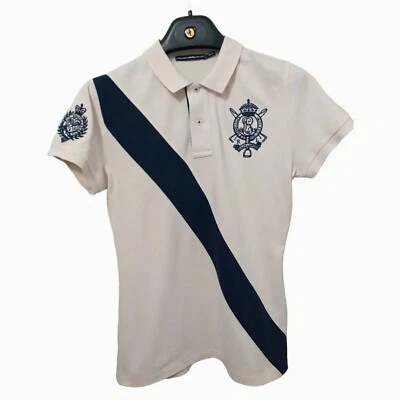 Polo Ralph Lauren Sport Para Hombre Mangas Cortas Algodón Beige Con Logo Bordado M Foto 1 de 4