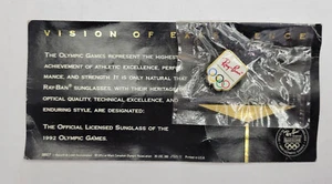 PAQUETE SELLADO CON TARJETA ORIGINAL DE COLECCIÓN DE LOS JUEGOS OLÍMPICOS DE 1992 Rayban - Imagen 1 de 4