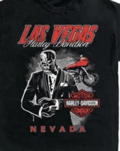 Warren Lotas Vegas Harley Davidson Short Sleeve Black Tee Sold Out Size XL - Picture 1 of 6