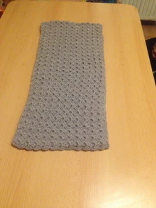Loop selbstgehäkelt grau 120 cm x 26 cm Acryl Ansehen! - Bild 1 von 2