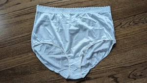VTG 80's Fruit of The Loom Very SOFT Silky NYLON Panties Shiny Sz 10 Granny NWOT - Picture 1 of 8