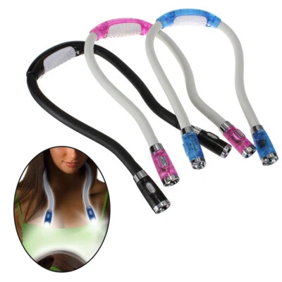 Lampe de Lecture LED Suspendue au Cou Lumière Lampe Flexible Réglable 4 Modes - Photo 1/4