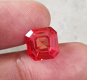 9.31 Ct Flawless Octagon Cut Ceylon Padparadscha Sapphire Lab Grown Loose Gems - Picture 1 of 9