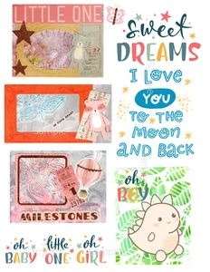 Junk Journal Supplies Little One Collage Sheet Scrapbook Card Making Crafts - Picture 1 of 1