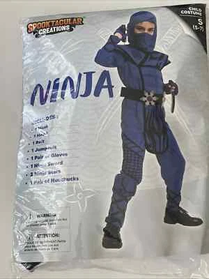 Disfraz Infantil Halloween Spooktacular Creaciones Azul Ninja Talla 8-10 Foto 1 de 3