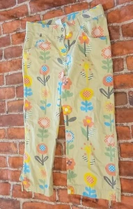 Gymboree Girls Capri Pants Sz 12 Happy Rainbow Flowers - Picture 1 of 1