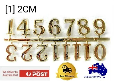CLOCK NUMBER GOLD Plastic Numbers (2 Types) - image 1 of 2