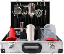 Set cocktail barman kit bartender valigia bar tool attrezzatura shaker