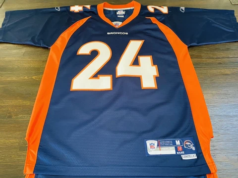 NFL Denver Broncos HOF'er Champ Bailey Mens Reebok Stitched Jersey- Medium Cover