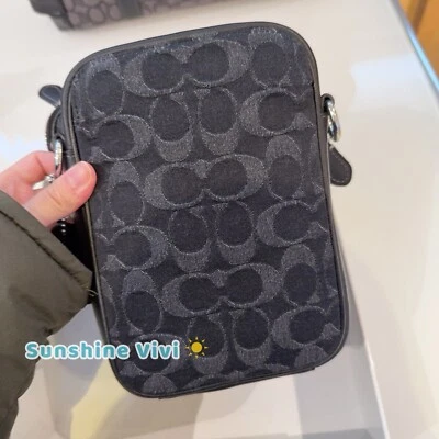 Bandolera Coach Stanton plateada/negra CAJ44 NUEVA CON ETIQUETAS Foto 1 de 4