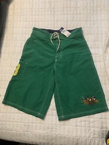 polo ralph lauren swim shorts youth large Green With Blue Tag