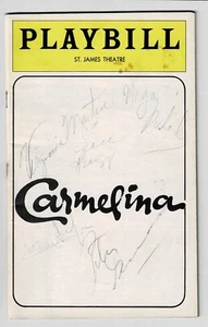 Lerner & Stein CARMELINA 1979 Playbill - SIGNED by 5 CAST MEMBERS - Picture 1 of 1
