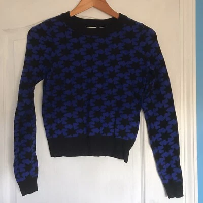 Suéter Urban Outfitters Alice & UO Ritter Galaxy Star Tejido Top Azul Negro Talla S Foto 1 de 4