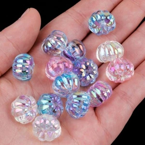 10Pcs 16mm Transparent Beads DIY Handmade Acrylic Beads Spacers Loose Beads - Picture 1 of 4