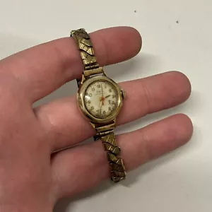 21mm WORKING Vintage Oris 612 KIF Gold Plated Centre Seconds Watch 3 MINS FAST - Picture 1 of 21