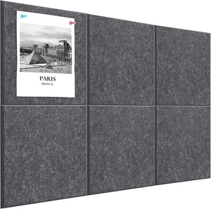 🔥Cork Board Felt Wall Tiles 6 Pack Felt Bulletin Board Charcoal 36"x24"🔥 - Picture 1 of 6