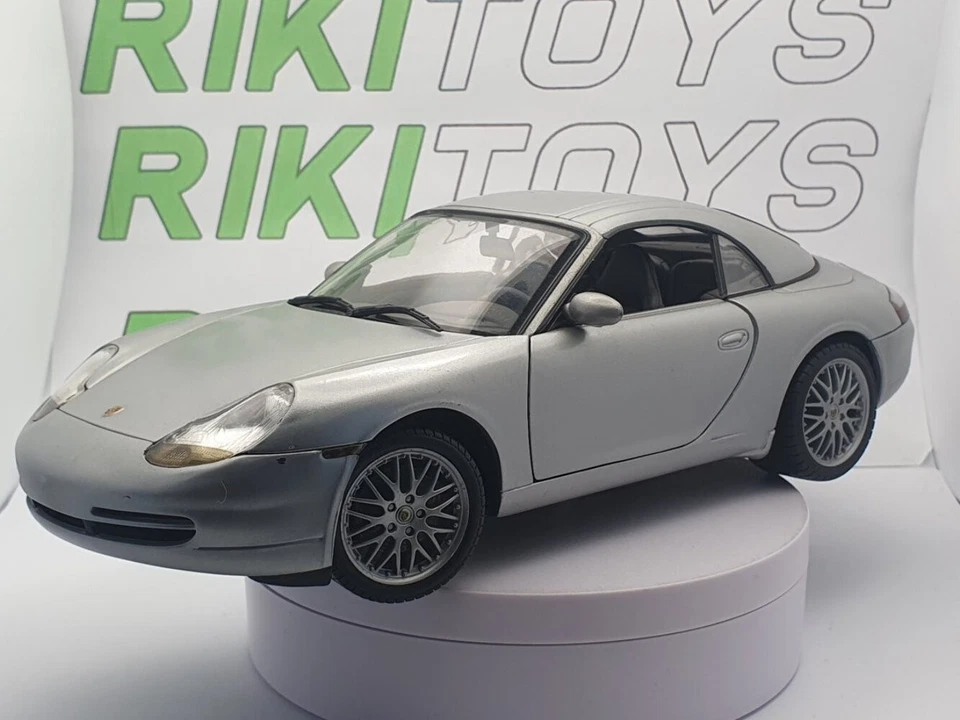 Porsche 911 996 Cabrio Hot Wheels 1/18 Argento 1997 - Immagine 1 di 4