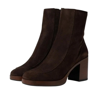 Botas femininas Eric Michael Alice UE 39 EUA 8,5-9 M couro marrom nobuck novas sem caixa - Imagem 1 de 4