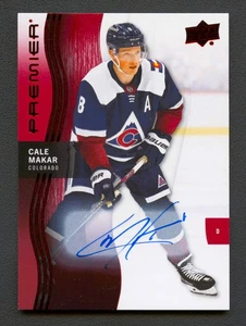 CALE MAKAR 2023-24 UPPER DECK UD PREMIER RED COLORADO AVALANCHE AUTO AUTOGRAPH - Bild 1 von 2