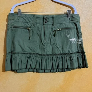 Santiki Women’s Green Mini Skirt Punk Festival Edgy Size Medium - Picture 1 of 7