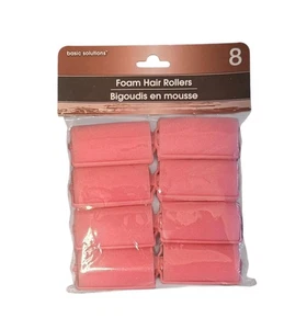 Basic Solution Rosa Schaum Haarroller, 8 Stück - Neu im Paket - Bild 1 von 1