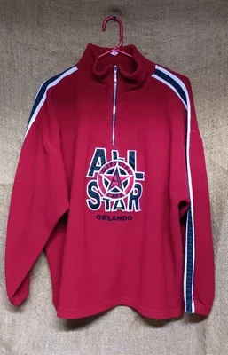¡¡GUAU!! All Star~Vintage Café Vellón 1/4 Cremallera Cálido Top Años 90 Orlando!! Talla L Foto 1 de 3