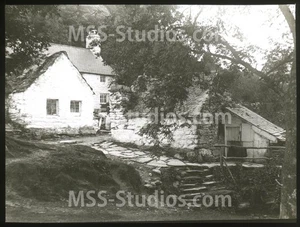 PANDY MILL, BETWS-Y-COED, GALES (c.1910) - Diapositiva fotográfica de vidrio - Imagen 1 de 2