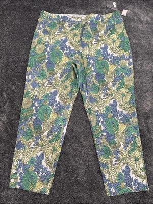 NUEVO CON ETIQUETAS TALBOTS Mujer’s PANTALONES CORTOS PERFECTOS Talla 14 Colorido Floral Frente Plano Elastizados Foto 1 de 4