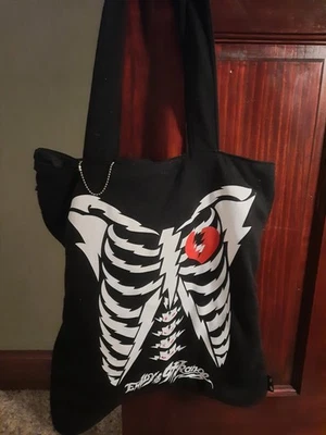 Emily The Strange Rare Vintage 2000s Black Tote Bag Purse Cat Goth Hot Topic - Image 1 of 4
