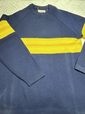 Suéter de esqui Gano-Guild Denver CO vintage lã, azul, amarelo feminino médio - Imagem 1 de 4