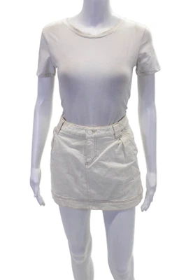 Minifalda vaquera blanca con cremallera talla 4 Marc Jacobs para mujer Foto 1 de 4