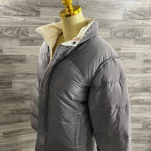 Chaqueta acolchada gris/caqui forrada con cremallera completa CALVIN KLEIN para mujer talla M - Imagen 1 de 12