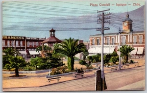 Plaza Condell in Iquique Chile - Schild Gran Bazar La Giralda - Vintage Postkarte 1915 - Bild 1 von 2