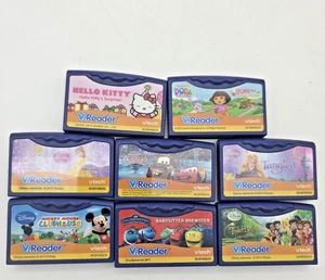 VTech V.Reader Learning Game Cartridges Lot Of 9 Dora Tangled Cars Hello Kitty - Picture 1 of 2