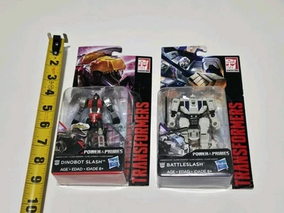 Transformers Power of the Primes: BATTLESLASH, DINOBOT SLASH Action Figures NEW - Image 1 of 4