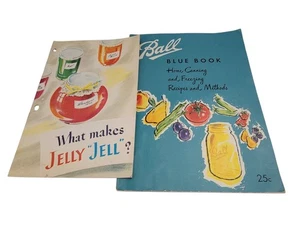 Ball Blue Book Home Canning Freezing Recipes & What Makes Jelly Jell Booklets - Imagen 1 de 12
