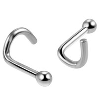 1,0mm Nasen Piercing Kugel spitze KegelBio Plastik Retainer Spirale Nasenstecker