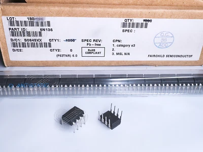 Optoacoplador transistor de alta velocidad de un solo canal 6N136 Fairchild 10 piezas Foto 1 de 4