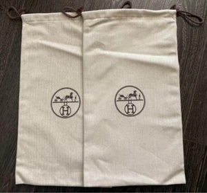 Hermes Dust Bag Storage Bag Pouch Set of 2 Cloth Bag Size Approx. W22x H40 cm - Picture 1 of 2