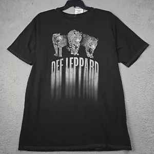 Def Leppard Shirt Mens 2XL XXL Black Casual Music Rock Outdoor Biker Concert NWT - Picture 1 of 13