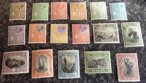 MALTA POSTAGE STAMPS SG157-172 SOME GUM TONING LIGHTLY MOUNTED MINT CAT.£182+ - Picture 1 of 2
