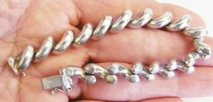 Vintage Sterlingsilber 925 Italien signiert HOB San Marco Kette 7 1/8" Armband 22 Gramm - Bild 1 von 7