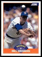 1989 Score Bill Wegman Milwaukee Brewers #335