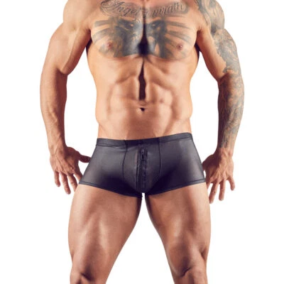 SVENJOYMENT UNDERWEAR Maskuline Männer-Pants M-XL schwarz leicht transparent Formbeutel mit Zip