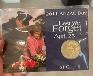 2011 Australia $1 One Dollar - ANZAC Day Lest We Forget RAAF L2 - Foto 1 di 3
