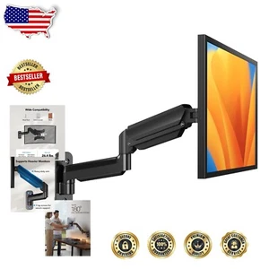 Compact Full Motion Monitor Wall Mount – Supports Up to 26.4lbs, Quick Install - Picture 1 of 10