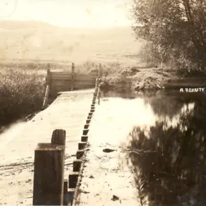 c.1908 Beauty Spot Near Hixton Wisconsin WI RPPC Trempealeau River Bridge - Bild 1 von 3