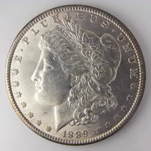 ~VINTAGE AMERICAN SILVER~ 1889 Morgan Dollar 1$ US Mint Coin BU Z619 - Picture 1 of 2