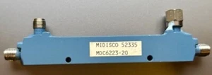 Midisco MDC6223W 20, 0.5 to 1 GHz, 20 dB, 1.10:1 VWSR, SMA Miniature Coupler - Picture 1 of 1