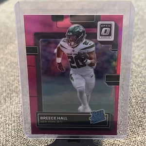 2022 Donruss Optic Football Breece Hall Rated Rookie RC Pink Prizm #214 - Bild 1 von 2